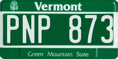 VT license plate PNP873