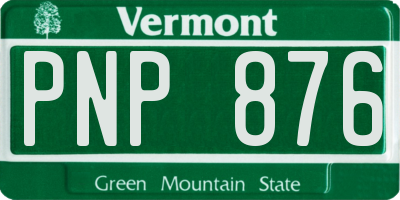 VT license plate PNP876