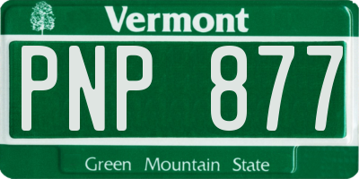 VT license plate PNP877