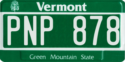 VT license plate PNP878