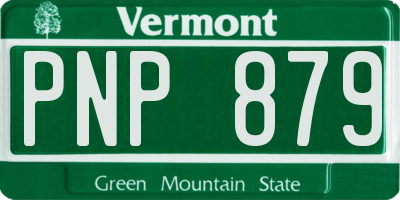 VT license plate PNP879