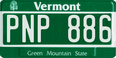 VT license plate PNP886
