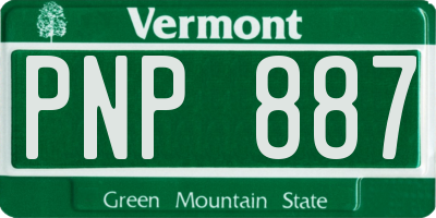 VT license plate PNP887
