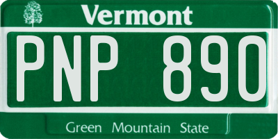 VT license plate PNP890