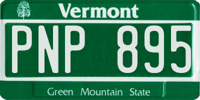 VT license plate PNP895
