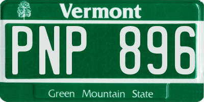 VT license plate PNP896