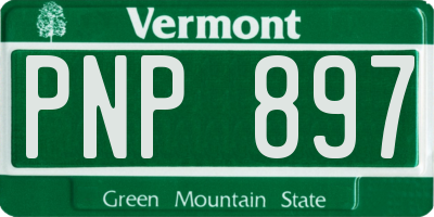 VT license plate PNP897