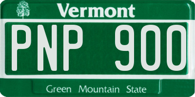 VT license plate PNP900