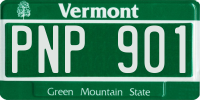 VT license plate PNP901