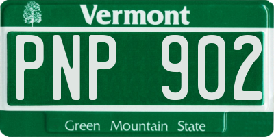 VT license plate PNP902