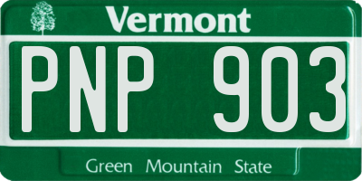 VT license plate PNP903