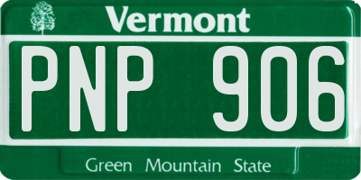 VT license plate PNP906