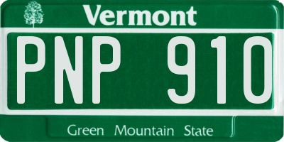 VT license plate PNP910
