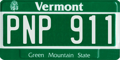 VT license plate PNP911