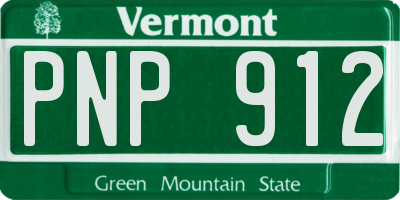 VT license plate PNP912
