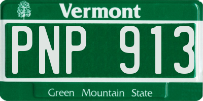 VT license plate PNP913