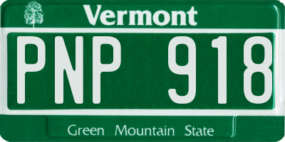 VT license plate PNP918