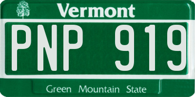 VT license plate PNP919