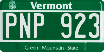 VT license plate PNP923