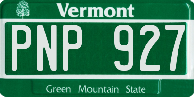 VT license plate PNP927