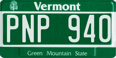 VT license plate PNP940