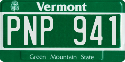 VT license plate PNP941