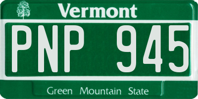 VT license plate PNP945