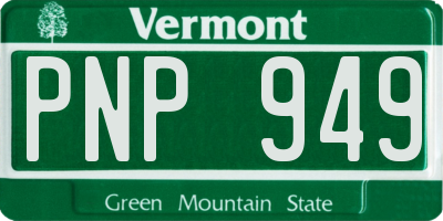 VT license plate PNP949