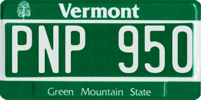 VT license plate PNP950