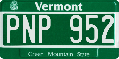 VT license plate PNP952