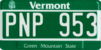 VT license plate PNP953
