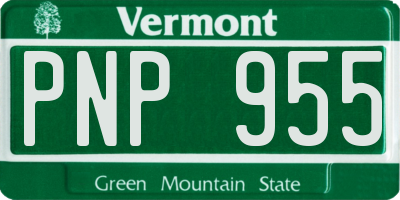 VT license plate PNP955