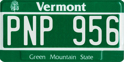 VT license plate PNP956