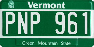 VT license plate PNP961
