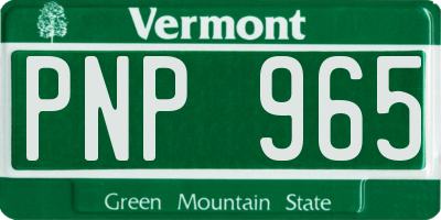 VT license plate PNP965