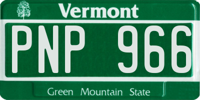 VT license plate PNP966