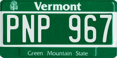 VT license plate PNP967