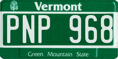 VT license plate PNP968