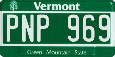 VT license plate PNP969
