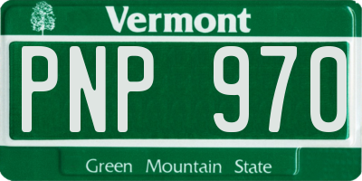 VT license plate PNP970