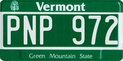VT license plate PNP972
