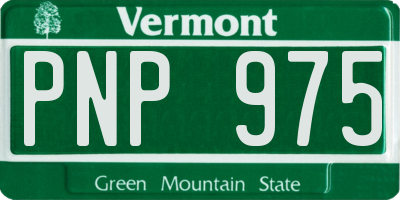 VT license plate PNP975