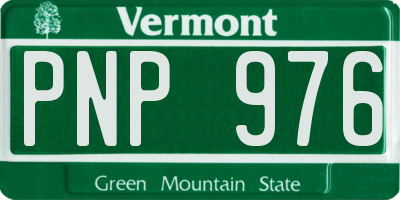VT license plate PNP976