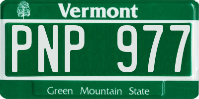 VT license plate PNP977