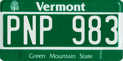 VT license plate PNP983