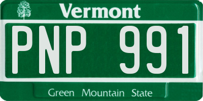 VT license plate PNP991