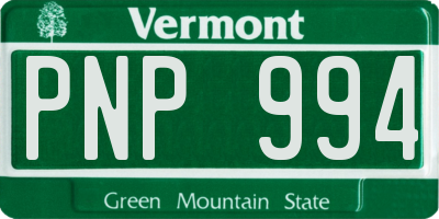 VT license plate PNP994