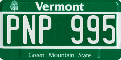 VT license plate PNP995