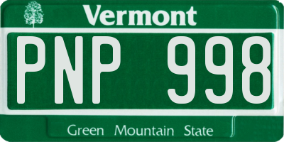 VT license plate PNP998