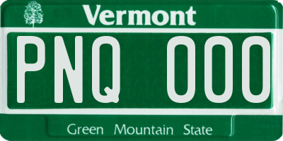 VT license plate PNQ000